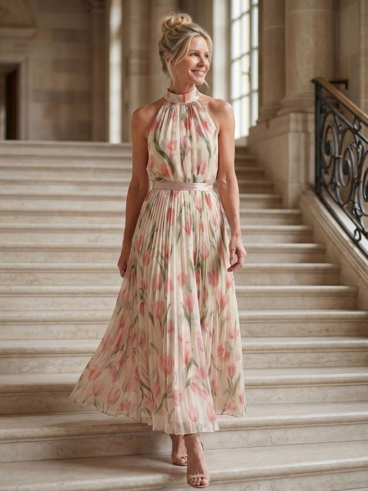 Cécile | Robe Maxi Imprimé Tulipe