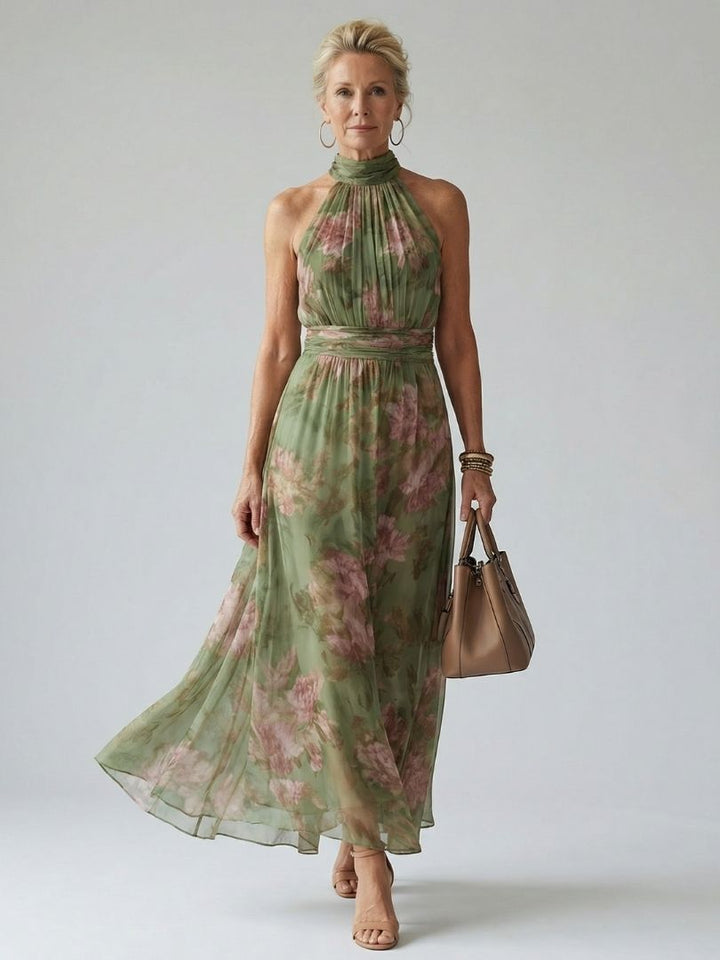 Manon | Robe Maxi en Mousseline Fleurie