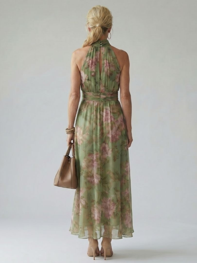 Manon | Robe Maxi en Mousseline Fleurie