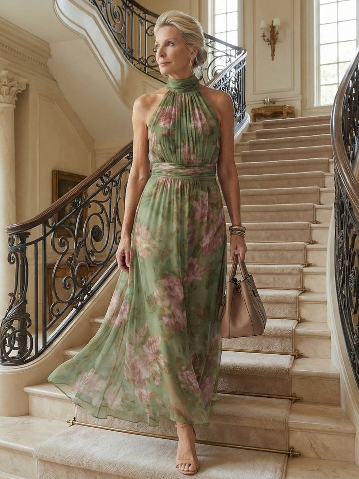 Manon | Robe Maxi en Mousseline Fleurie