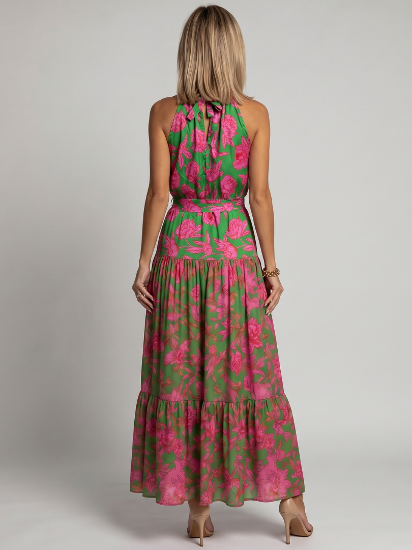 Wilhelmine | Robe Midi Fleurie Tropicale