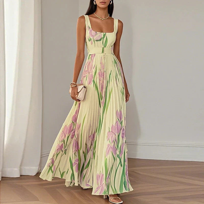 Orianne | Robe Maxi A-Line Fleurie