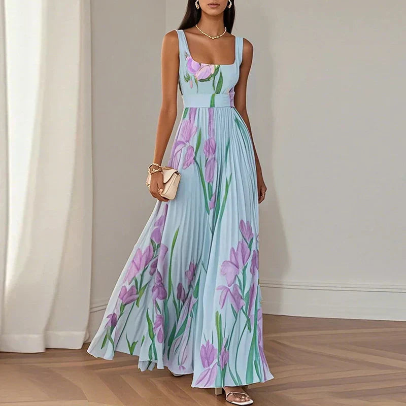 Orianne | Robe Maxi A-Line Fleurie