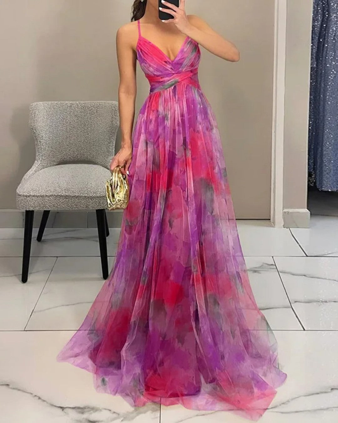 Gisèle | Robe Maxi Fleurie Enchanteresse