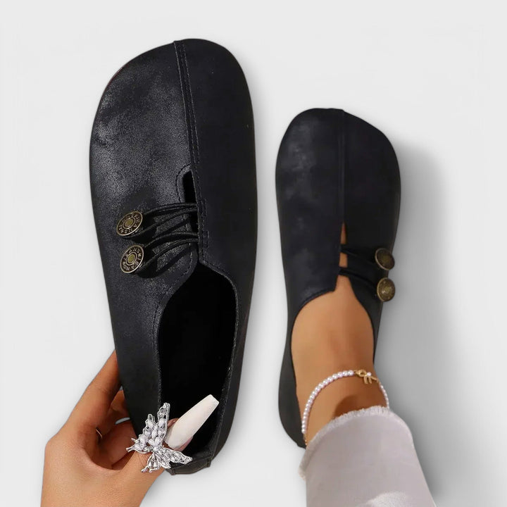 Dervla - Leather Ballerina Flats