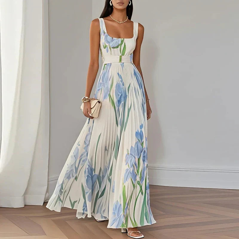 Orianne | Robe Maxi A-Line Fleurie