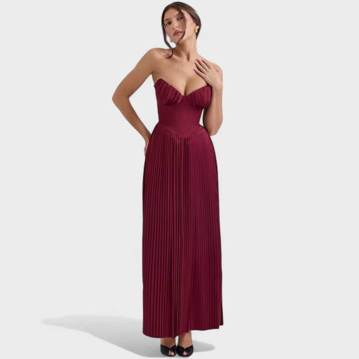 Eimear - Pleated Strapless Dress