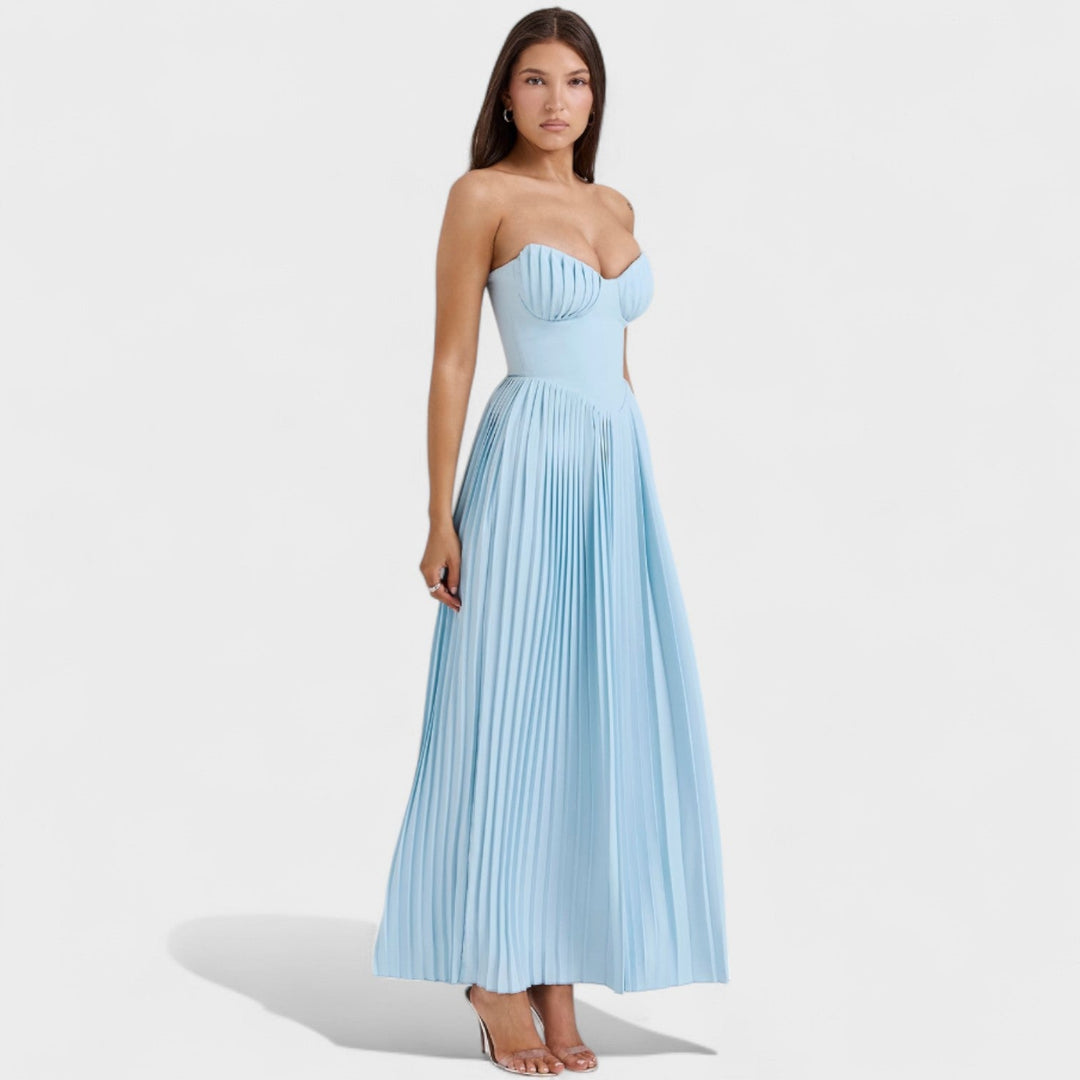 Eimear - Pleated Strapless Dress