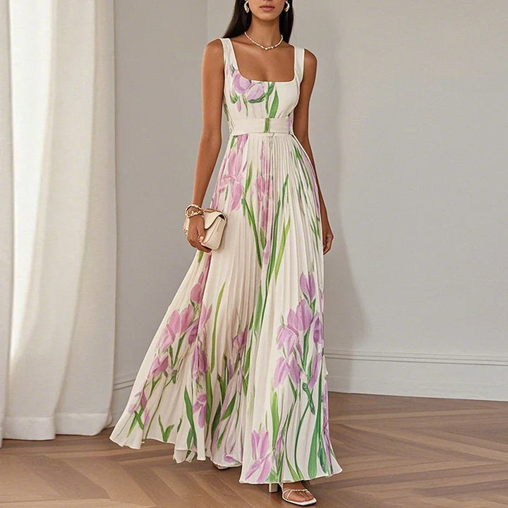 Orianne | Robe Maxi A-Line Fleurie