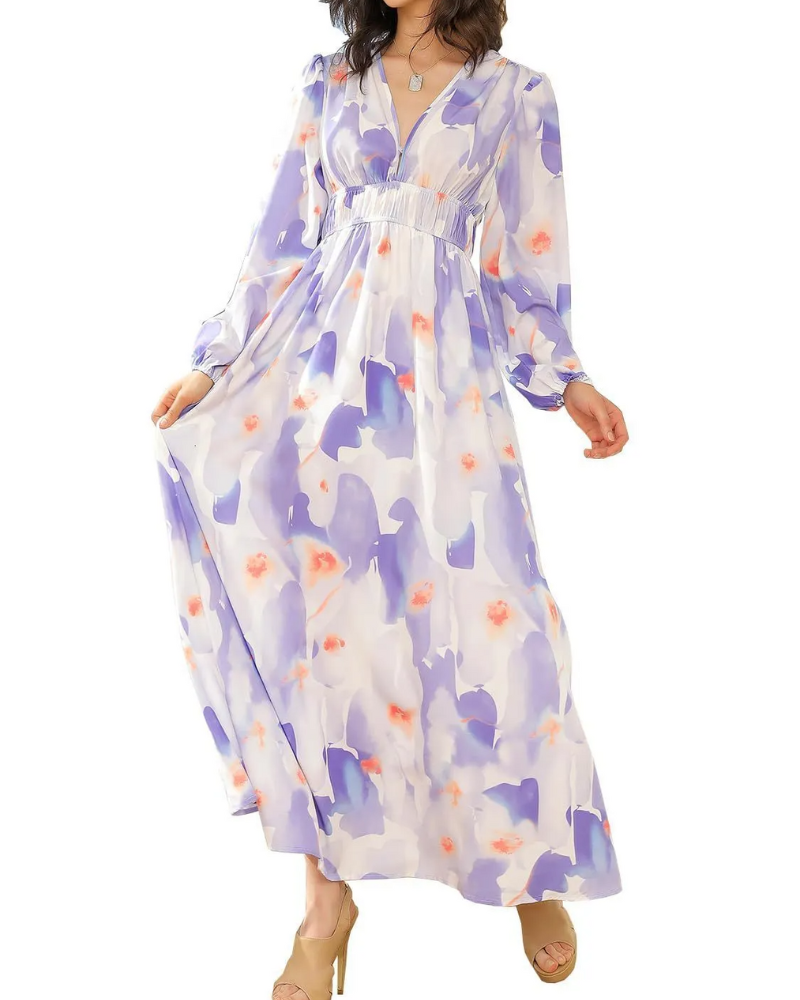 Colette | Robe Féminine à Motif Fleuri