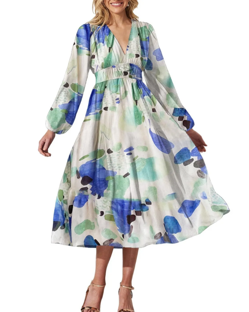 Colette | Robe Féminine à Motif Fleuri