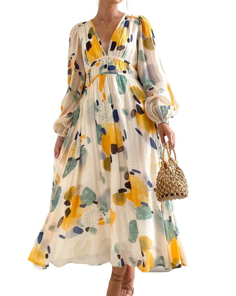 Colette | Robe Féminine à Motif Fleuri