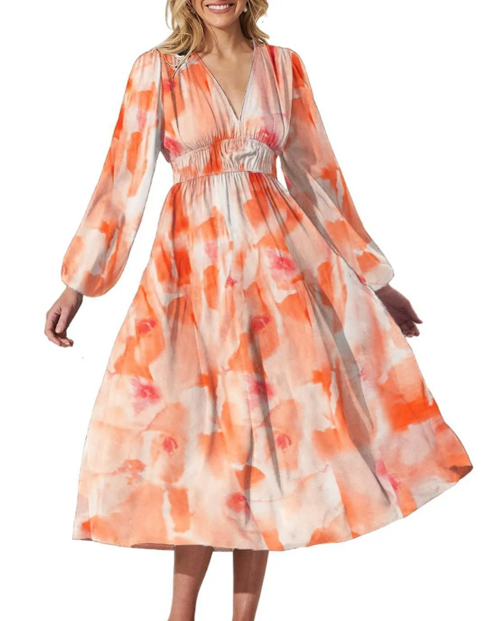Colette | Robe Féminine à Motif Fleuri