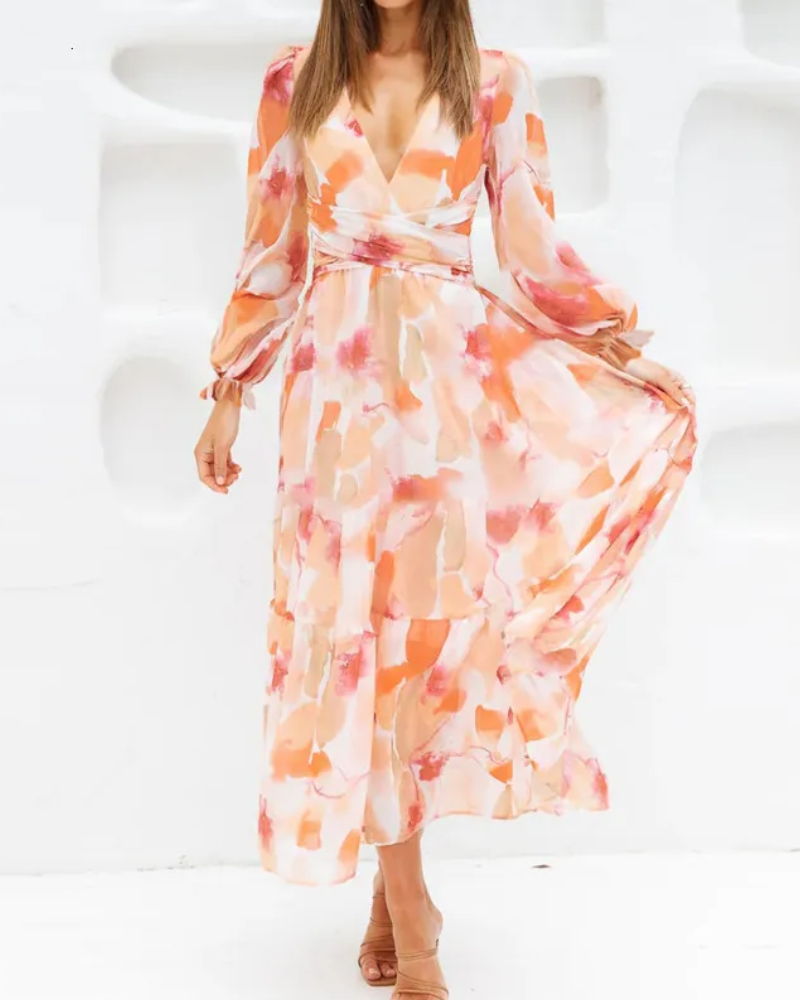 Colette | Robe Féminine à Motif Fleuri