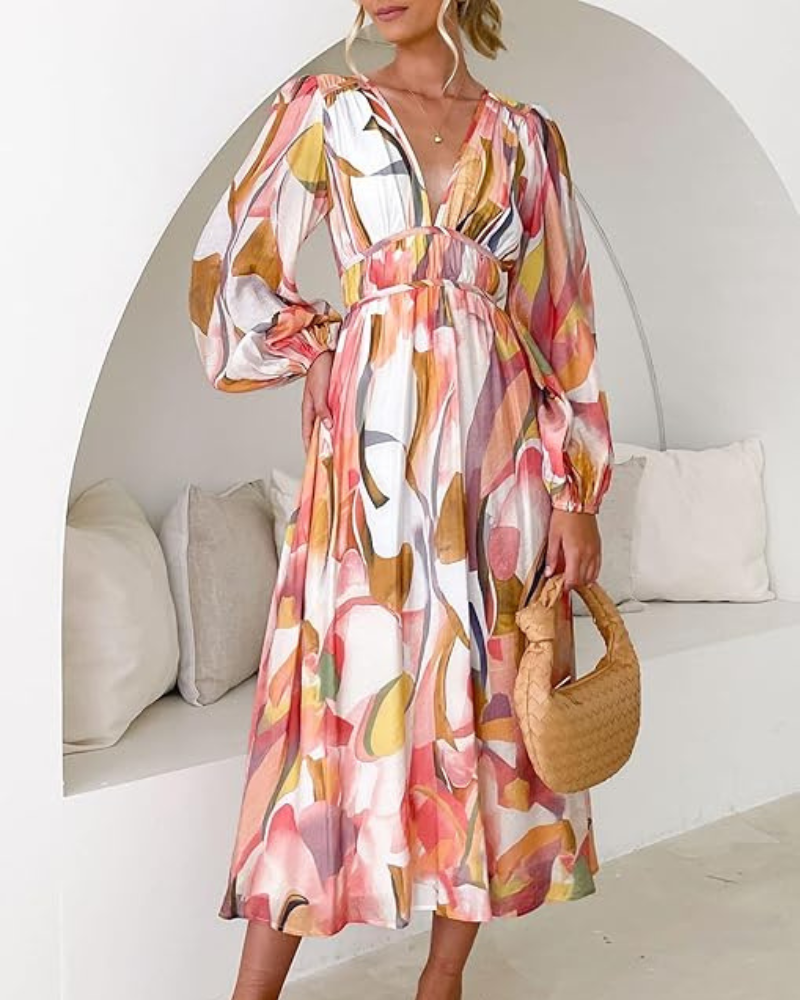 Colette | Robe Féminine à Motif Fleuri