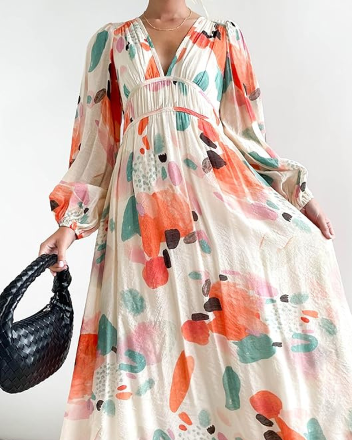 Colette | Robe Féminine à Motif Fleuri