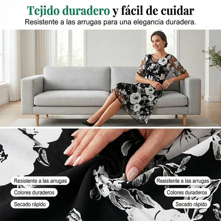 Coline | Robe en Mousseline Fleurie
