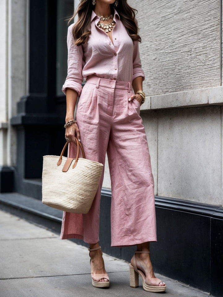 Dervla - Casual Pink Set