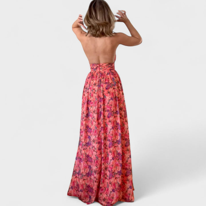 Éabha - Floral Halter Dress