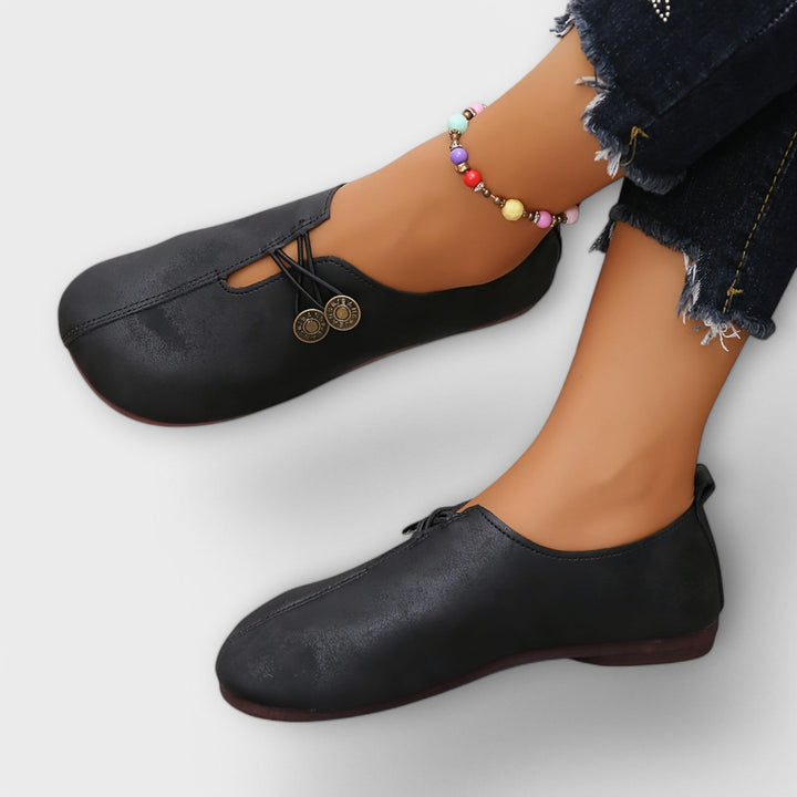 Dervla - Leather Ballerina Flats
