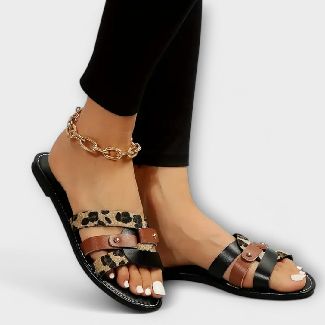 Síle - Leopard Print Sandals