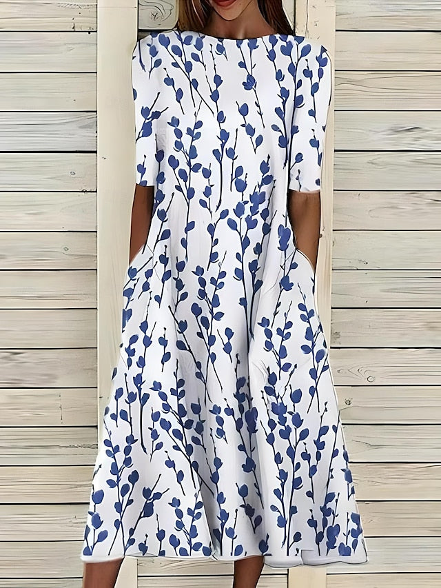 Élodie | Robe Midi Fleurie
