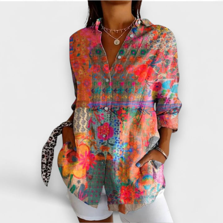 Eabha - Floral Button-Up Shirt