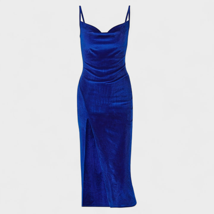 Eimear - Velvet Dress With Slit