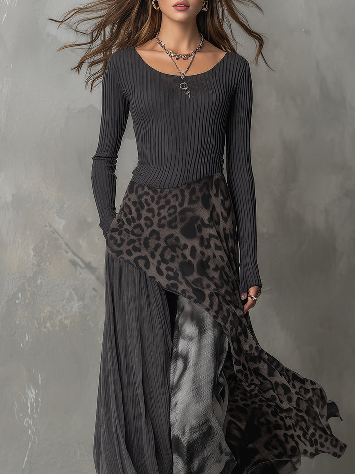 Fabienne | Robe Maxi Imprimé Animal