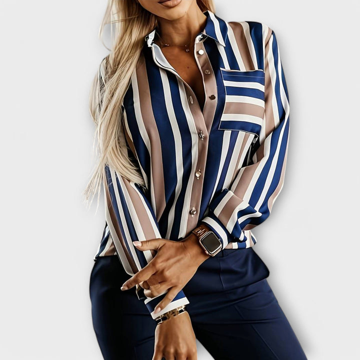 Eimear - Striped Casual Blouse