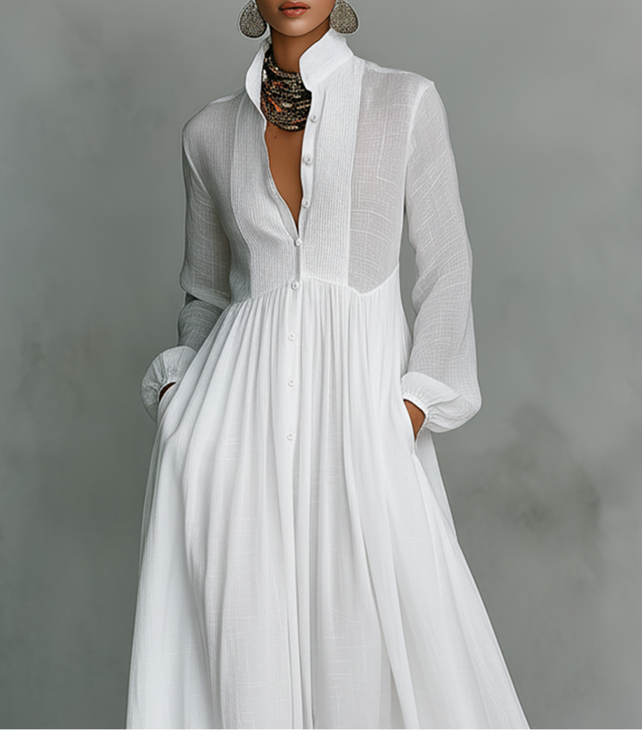 Lola | Robe Maxi Boutonnée