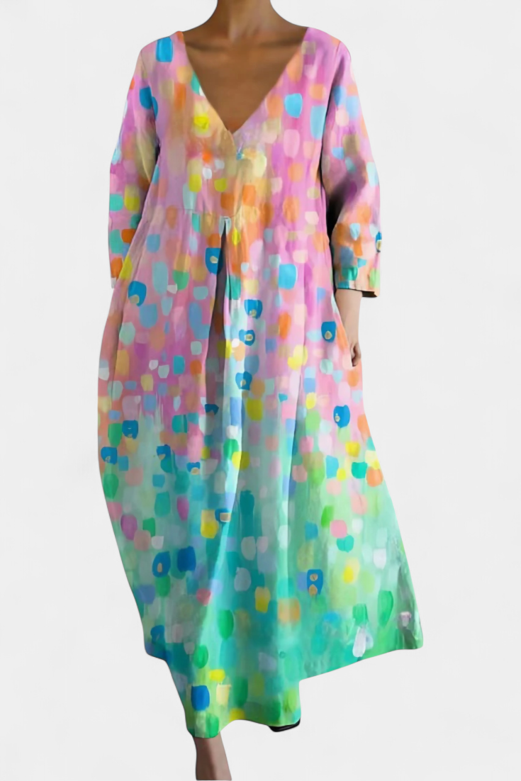 Eabha - V-Neck Fluid Dress
