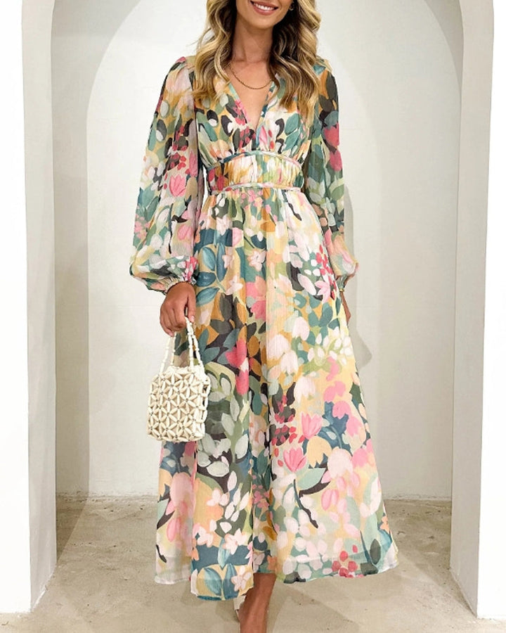 Colette | Robe Féminine à Motif Fleuri