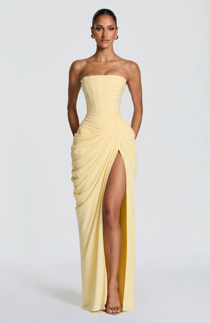 Eimear - Draped Dress with Slit