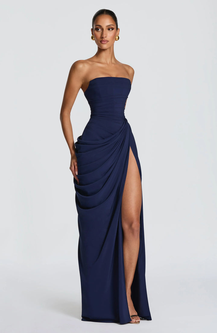 Eimear - Draped Dress with Slit