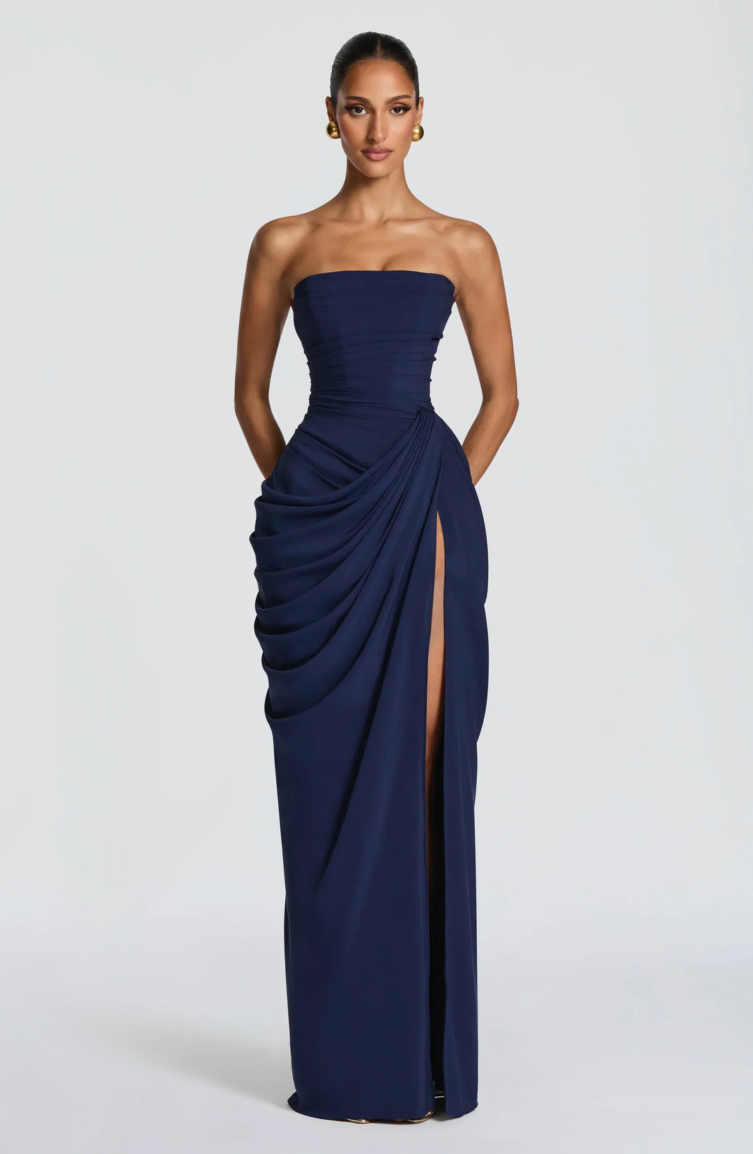 Eimear - Draped Dress with Slit
