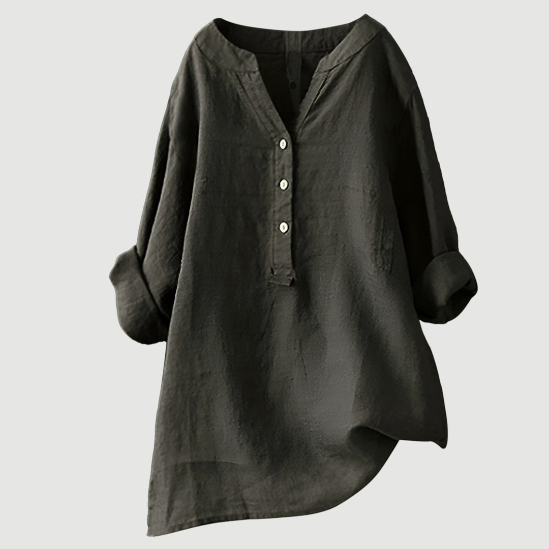 Eabha - White V-Neck Blouse