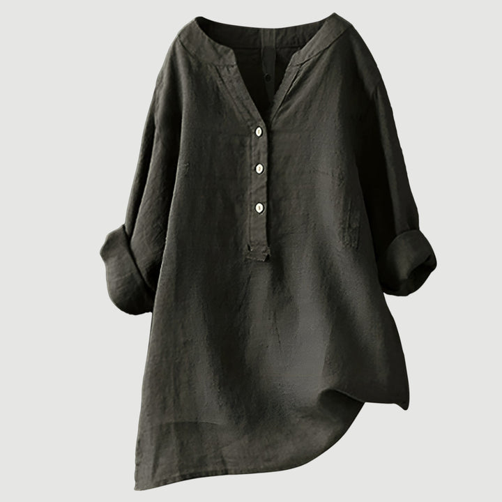 Eabha - White V-Neck Blouse