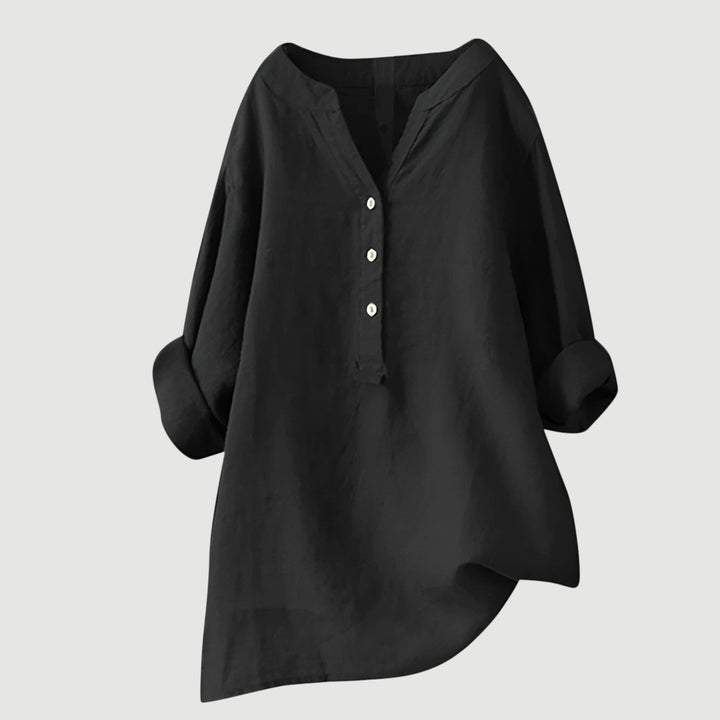 Eabha - White V-Neck Blouse
