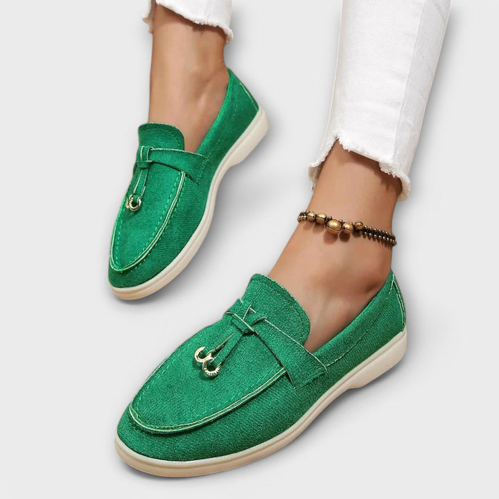 Síle - Beige Decorative Loafers