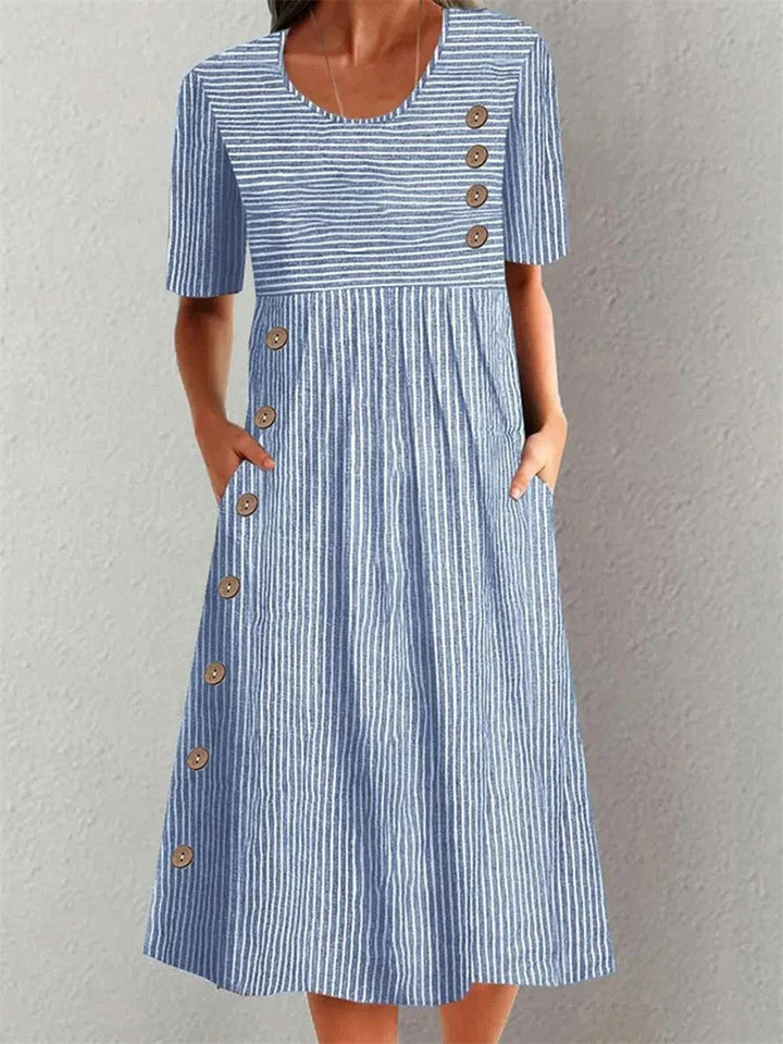 Francine | Robe Midi Rayée