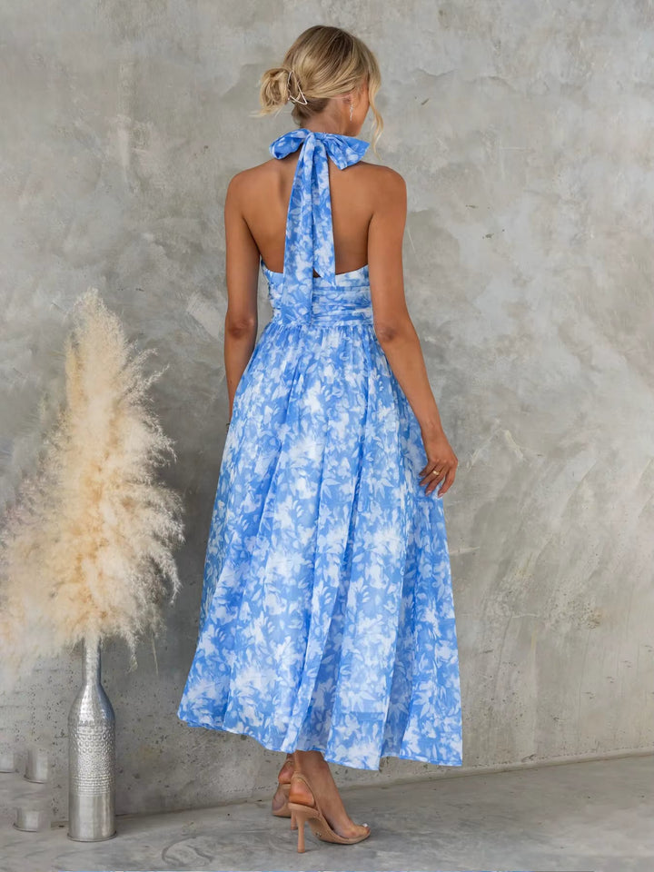 Eléna | Robe Imprimée Dos Nu