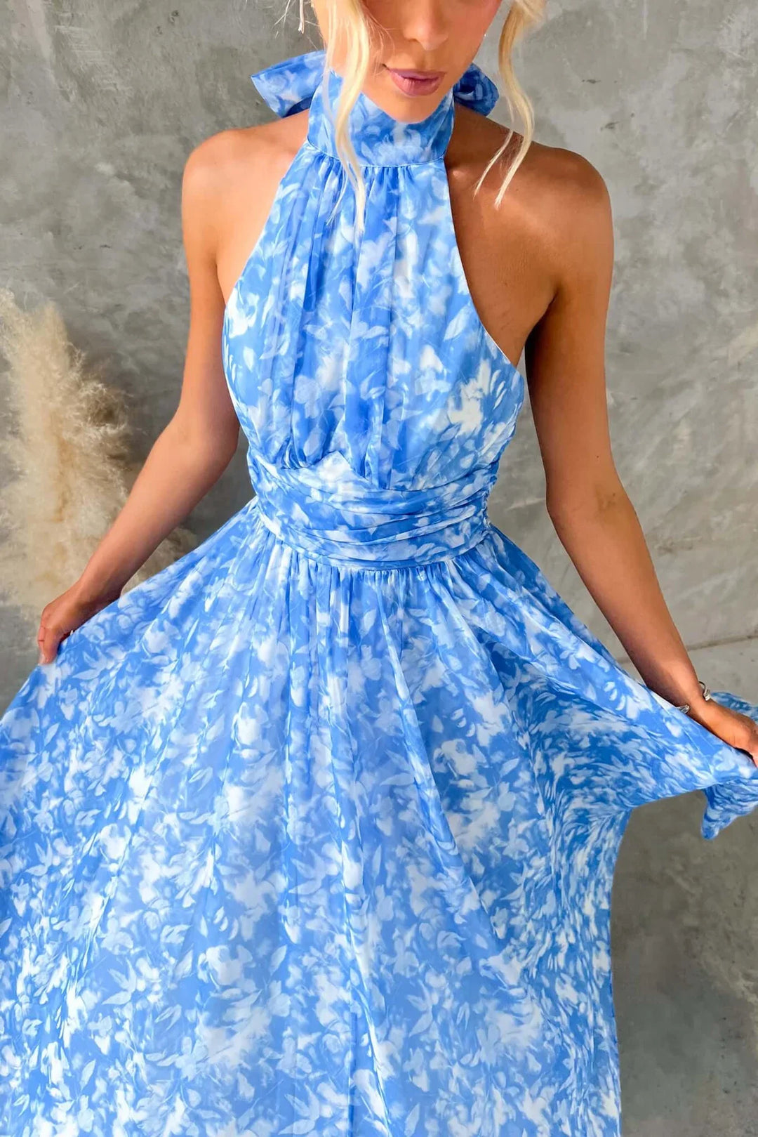 Eléna | Robe Imprimée Dos Nu