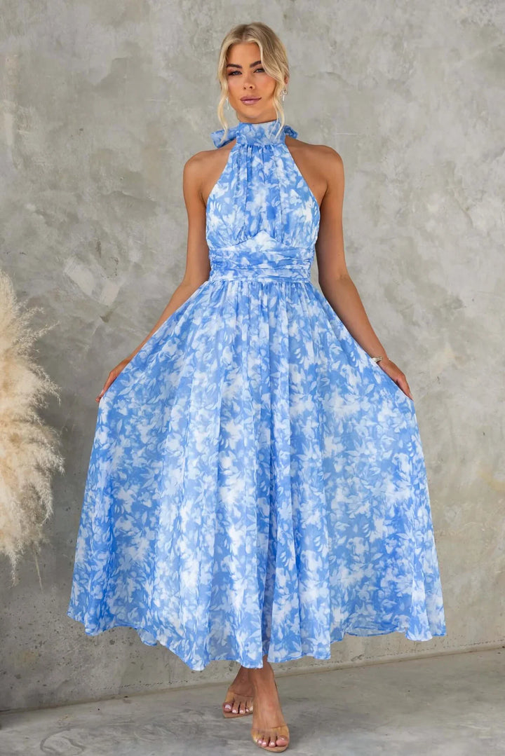Eléna | Robe Imprimée Dos Nu