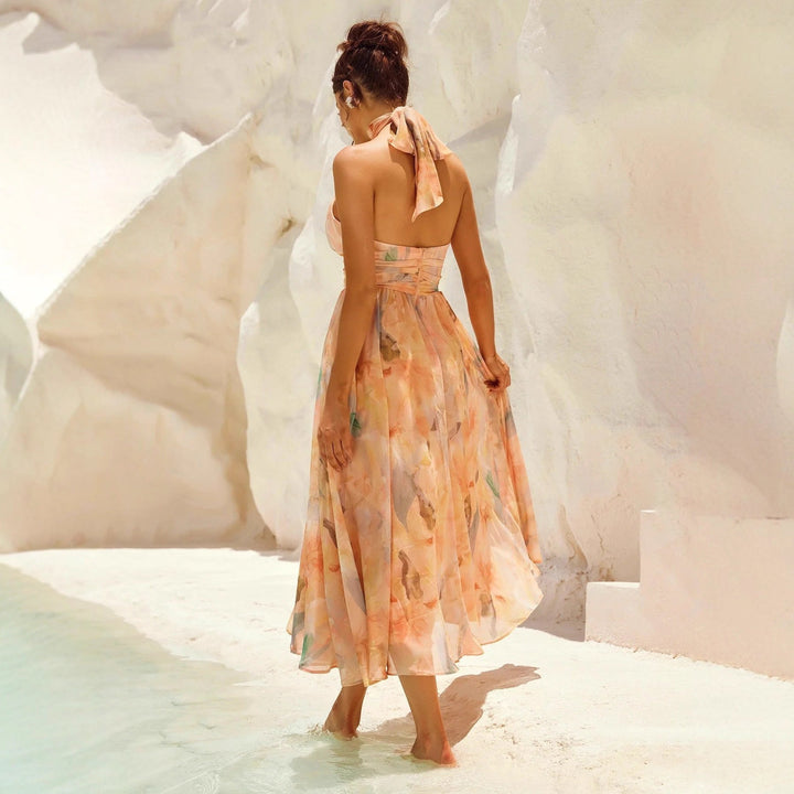Eléna | Robe Imprimée Dos Nu