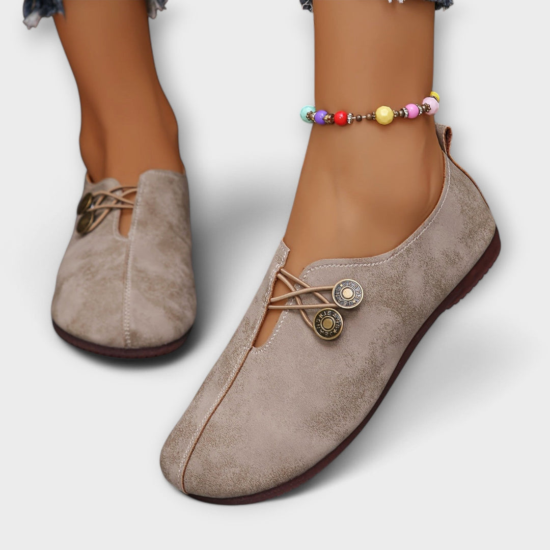Dervla - Leather Ballerina Flats