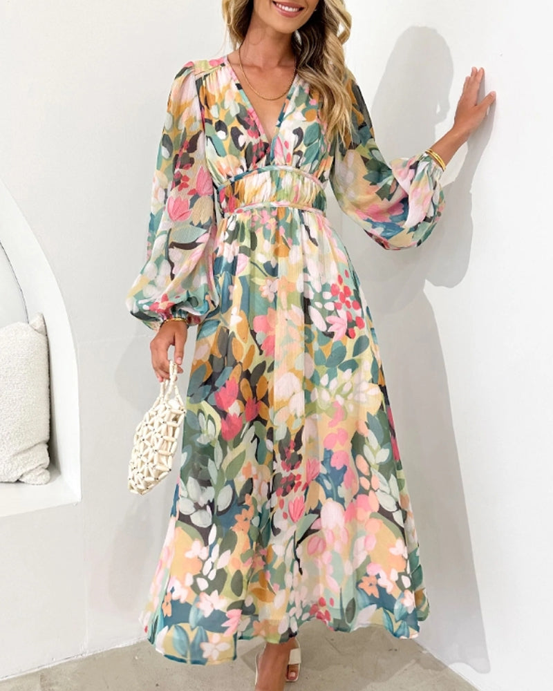 Colette | Robe Féminine à Motif Fleuri