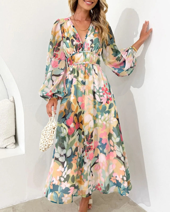 Colette | Robe Féminine à Motif Fleuri