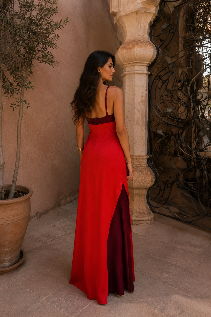 Gaëlle | Robe Longue Halter avec Fente