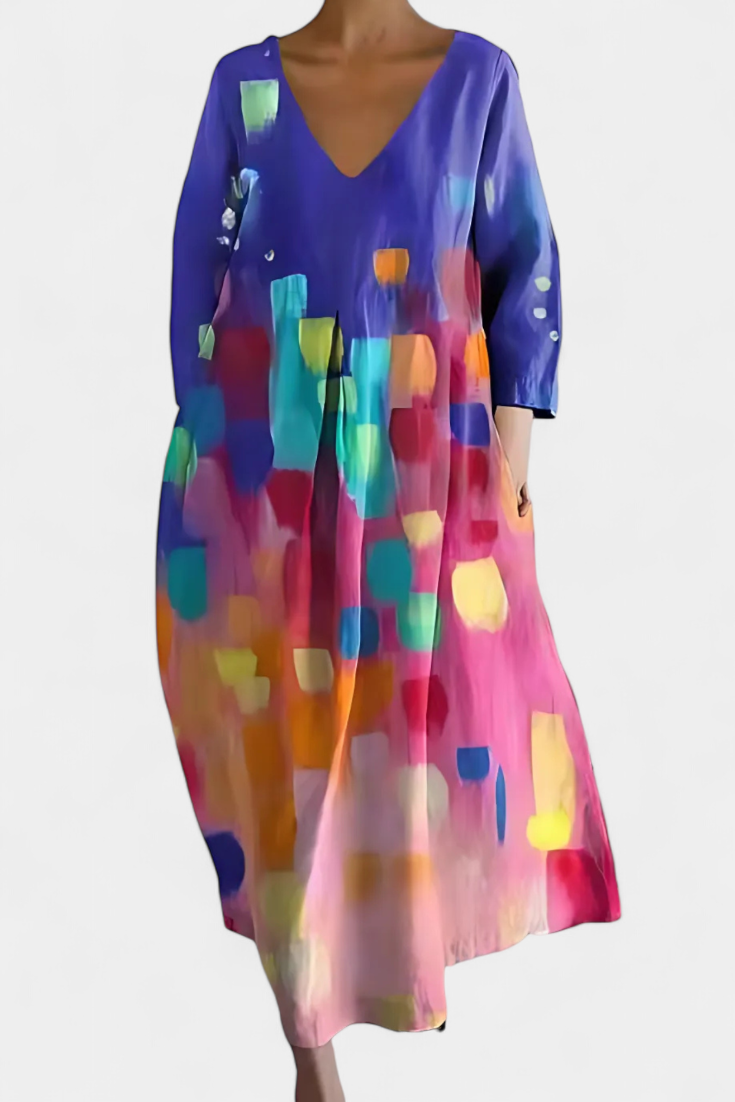 Eabha - V-Neck Fluid Dress
